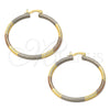 Argolla Grande 02.70.0027.45 Chapa de Oro, Diamantado, Tres Tonos