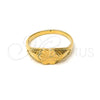 Anillo Elegante 5.173.032.08 Oro Laminado, Diamantado, Tono Dorado (Size 8)
