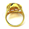 Anillo Multi Piedra 01.118.0022.08 Oro Laminado, con Blanca Micro Pave, Pulido, Tono Dorado (Size 8)