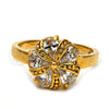 Anillo Elegante 5.169.020.09 Oro Laminado, Diseño de Flor, con Blanca Zirconia Cubica, Pulido, Tono Dorado (Size 9)