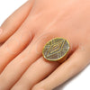 Anillo Multi Piedra 01.118.0030.08 Oro Laminado, con Blanca Micro Pave, Pulido, Tono Dorado (Size 8)