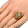 Anillo Multi Piedra 01.118.0032.07 Oro Laminado, con Blanca Micro Pave, Pulido, Tono Dorado (Size 7)