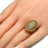 Anillo Multi Piedra 01.118.0032.08 Oro Laminado, con Blanca Micro Pave, Pulido, Tono Dorado (Size 8)