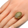 Anillo Multi Piedra 01.118.0032.09 Oro Laminado, con Blanca Micro Pave, Pulido, Tono Dorado (Size 9)