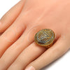 Anillo Multi Piedra 01.118.0031 .07 Oro Laminado, con Blanca Cristal, Pulido, Tono Dorado (Size 7)