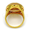Anillo Multi Piedra 01.118.0031 .07 Oro Laminado, con Blanca Cristal, Pulido, Tono Dorado (Size 7)