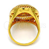 Anillo Multi Piedra 01.118.0031.09 Oro Laminado, con Blanca Micro Pave, Pulido, Tono Dorado (Size 9)