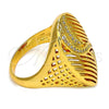 Anillo Multi Piedra 01.118.0048.09 Oro Laminado, con Blanca Micro Pave, Pulido, Tono Dorado (Size 9)