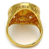 Anillo Multi Piedra 01.118.0055.07 Oro Laminado, con Blanca Cristal, Pulido, Tono Dorado (Size 7)