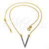 Collares con Dije 04.09.0047.18 Oro Laminado, Mate, Dos Tonos (0.35 Gauge, 01 MM Thickness, 18 Inches Length)