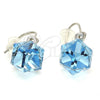 Arete Colgante 02.239.0002 Rodio Laminado, con Swarovski Elements Aquamarine, Pulido, Rodinado