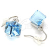 Arete Colgante 02.239.0002 Rodio Laminado, con Swarovski Elements Aquamarine, Pulido, Rodinado