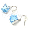 Arete Colgante 02.239.0002 Rodio Laminado, con Swarovski Elements Aquamarine, Pulido, Rodinado