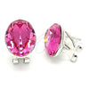 Arete Dormilona 02.239.0015.1 Rodio Laminado, con Swarovski Elements Rose, Pulido, Rodinado