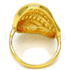 Anillo Multi Piedra 01.241.0002.08 Oro Laminado, con Blanca Cristal, Pulido, Tono Dorado (Size 8)