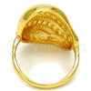 Anillo Multi Piedra 01.241.0002.10 Oro Laminado, con Blanca Cristal, Pulido, Tono Dorado (Size 10)