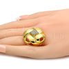 Anillo Multi Piedra 01.241.0006.09 Oro Laminado, con Blanca Cristal, Pulido, Tono Dorado (Size 9)