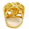 Anillo Multi Piedra 01.241.0006.09 Oro Laminado, con Blanca Cristal, Pulido, Tono Dorado (Size 9)