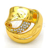 Anillo Multi Piedra 01.241.0010.08 Oro Laminado, con Blanca Cristal, Pulido, Tono Dorado (Size 8)