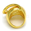 Anillo Multi Piedra 01.241.0024.07 Oro Laminado, con Blanca Cristal, Pulido, Tono Dorado (Size 7)