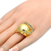 Anillo Multi Piedra 01.241.0024.08 Oro Laminado, con Blanca Cristal, Pulido, Tono Dorado (Size 8)