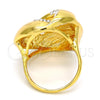 Anillo Multi Piedra 01.241.0035.07 Oro Laminado, con Blanca Cristal, Pulido, Tono Dorado (Size 7)