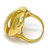 Anillo Multi Piedra 01.241.0035.10 Oro Laminado, con Blanca Cristal, Pulido, Tono Dorado (Size 10)