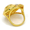 Anillo Multi Piedra 01.241.0042.10 Oro Laminado, con Blanca Cristal, Pulido, Tono Dorado (Size 10)