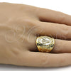 Anillo de Hombre 01.185.0009.10 Oro Laminado, Pulido, Tono Dorado (Size 10)