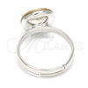 Anillo Multi Piedra 01.239.0001.1 Rodio Laminado, con Swarovski Elements Light Silk, Pulido, Rodinado (Talla Unica)