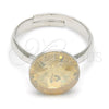 Anillo Multi Piedra 01.239.0001.1 Rodio Laminado, con Swarovski Elements Light Silk, Pulido, Rodinado (Talla Unica)