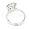 Anillo Multi Piedra 01.239.0001.2 Rodio Laminado, con Swarovski Elements Aquamarine, Pulido, Rodinado (Talla Unica)