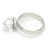 Anillo Multi Piedra 01.239.0003 Rodio Laminado, con Swarovski Elements Heliotrope, Pulido, Rodinado (Talla Unica)