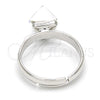 Anillo Multi Piedra 01.239.0003 Rodio Laminado, con Swarovski Elements Heliotrope, Pulido, Rodinado (Talla Unica)