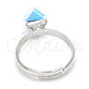 Anillo Multi Piedra 01.239.0003.3 Rodio Laminado, con Swarovski Elements Aurore Boreale, Pulido, Rodinado (Talla Unica)