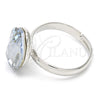 Anillo Multi Piedra 01.239.0008.1 Rodio Laminado, con Swarovski Elements Blue Shade, Pulido, Rodinado (Talla Unica)
