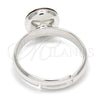 Anillo Multi Piedra 01.239.0009.1 Rodio Laminado, con Swarovski Elements Amethyst, Pulido, Rodinado (Talla Unica)