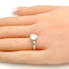 Anillo Multi Piedra 01.239.0009.2 Rodio Laminado, con Swarovski Elements Aurore Boreale, Pulido, Rodinado (Talla Unica)