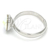 Anillo Multi Piedra 01.239.0009.2 Rodio Laminado, con Swarovski Elements Aurore Boreale, Pulido, Rodinado (Talla Unica)