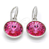 Arete Colgante 02.239.0001.10 Rodio Laminado, con Swarovski Elements Rose, Pulido, Rodinado