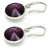 Arete Colgante 02.239.0001.12 Rodio Laminado, con Swarovski Elements Amethyst, Pulido, Rodinado