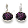 Arete Colgante 02.239.0001.12 Rodio Laminado, con Swarovski Elements Amethyst, Pulido, Rodinado