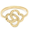 Anillo Elegante 01.63.0567.06 Oro Laminado, Diseño de Arco, Diamantado, Tono Dorado (Size 6)
