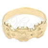 Anillo Elegante 01.32.0045.05 Oro Laminado, Diseño de Flor, Pulido, Tono Dorado (Size 5)
