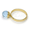 Anillo Multi Piedra 01.239.0006.6 Oro Laminado, Diseño de Bola, con Indicolite Swarovski Elements, Pulido, Tono Dorado (One size fits all)