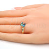Anillo Multi Piedra 01.239.0003.6 Oro Laminado, con Vitrail Light Swarovski Elements, Pulido, Tono Dorado (One size fits all)