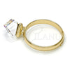 Anillo Multi Piedra 01.239.0003.6 Oro Laminado, con Vitrail Light Swarovski Elements, Pulido, Tono Dorado (One size fits all)