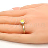 Anillo Multi Piedra 01.239.0003.9 Oro Laminado, con Aurore Boreale Swarovski Elements, Pulido, Tono Dorado (One size fits all)