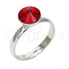 Anillo Multi Piedra 01.239.0009.4 Rodio Laminado, con Swarovski Elements Light Siam, Pulido, Rodinado (Talla Unica)