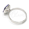 Anillo Multi Piedra 01.239.0001.3 Rodio Laminado, con Swarovski Elements Tanzanite, Pulido, Rodinado (Talla Unica)